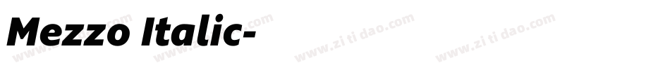 Mezzo Italic字体转换